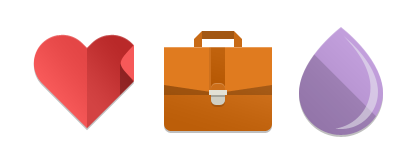 Heart, Doctor's Bag and Raindrop Clipart