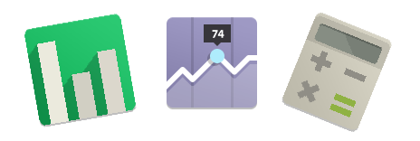 Charts and Calculator Clipart